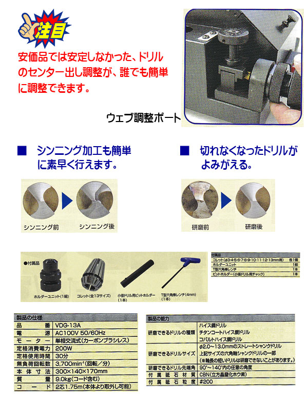 電動ドリル研磨機の説明2